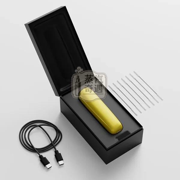 Ploom AURA 加熱菸主機四段加熱模式金色內置物展示